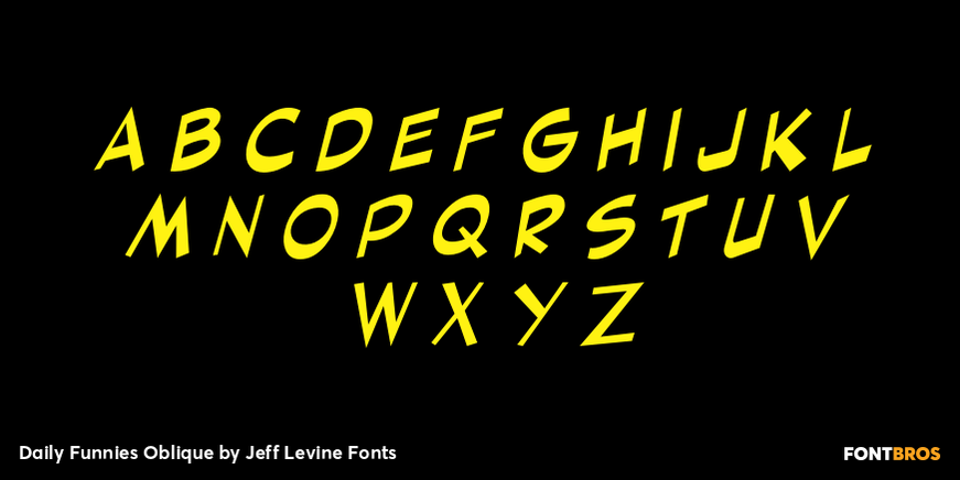 Daily Funnies Oblique Font Poster #3