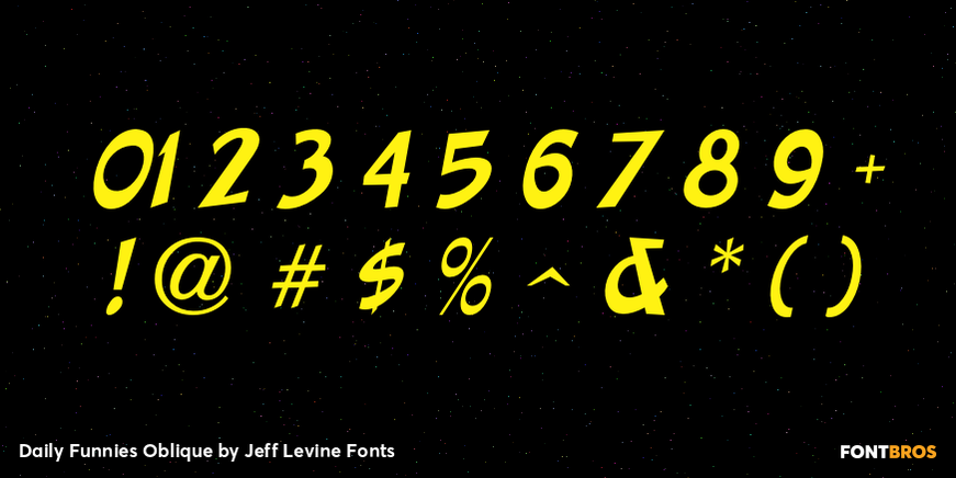 Daily Funnies Oblique Font Poster #4