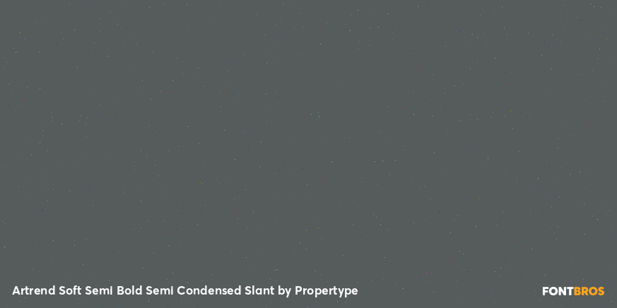 Artrend Soft Semi Bold Semi Condensed Slant Font Poster #2