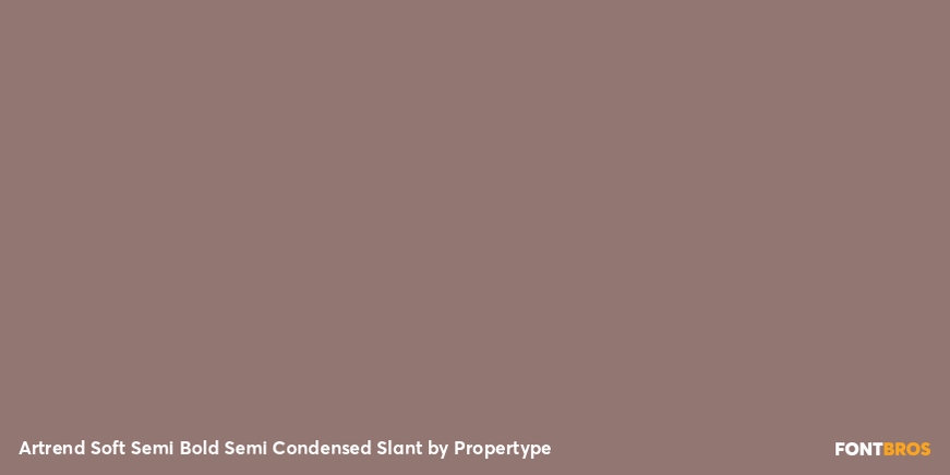Artrend Soft Semi Bold Semi Condensed Slant Font Poster #3