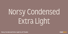 Norsy Condensed Extra Light Thumbnail #1
