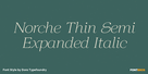Norche Thin Semi Expanded Italic Thumbnail #1