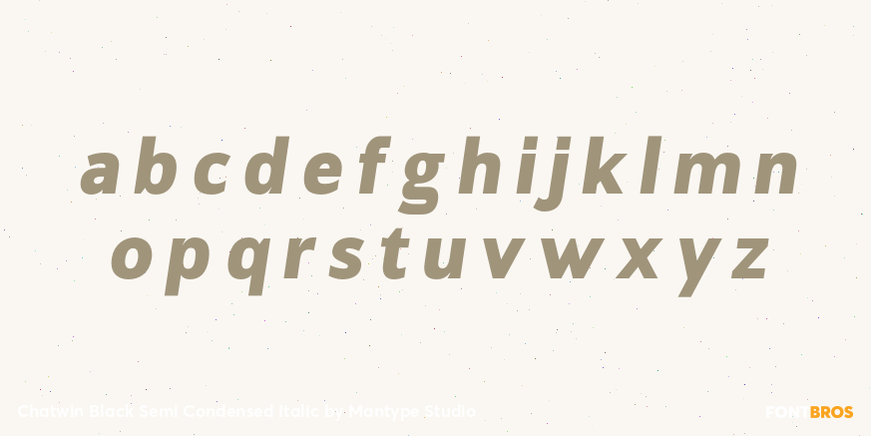 Chatwin Black Semi Condensed Italic Font Poster #3