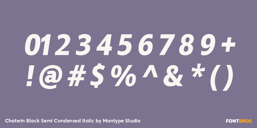 Chatwin Black Semi Condensed Italic Font Poster #4