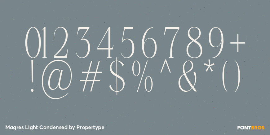 Magres Light Condensed Font Poster #4