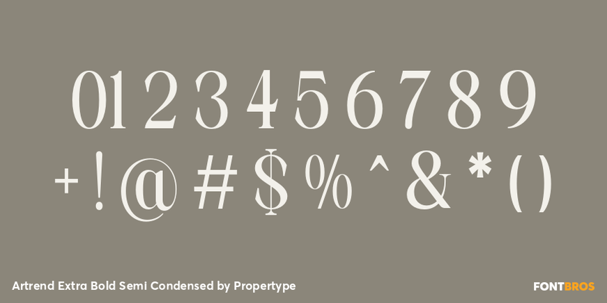 Artrend Extra Bold Semi Condensed Font Poster #4