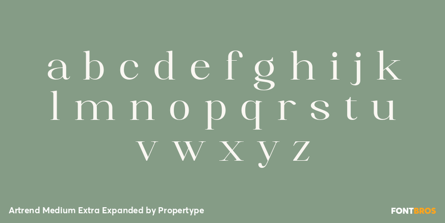 Artrend Medium Extra Expanded Font Poster #3