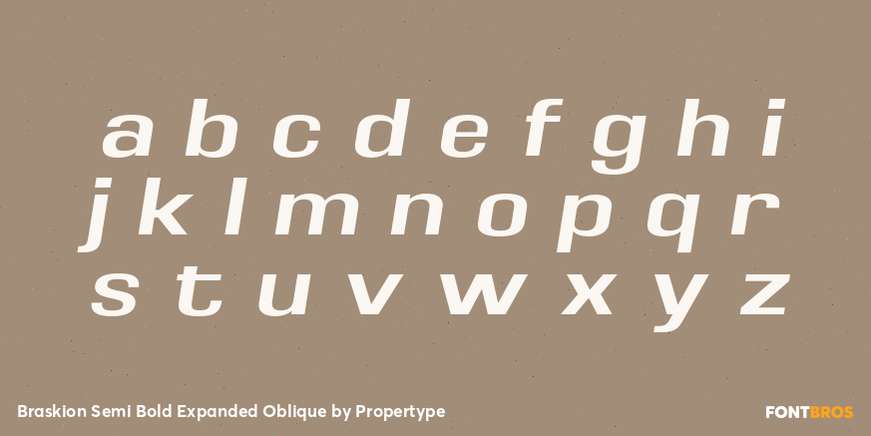 Braskion Semi Bold Expanded Oblique Font Poster #3