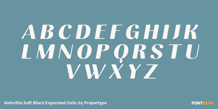 Kelmitha Soft Black Expanded Italic Font Poster #2