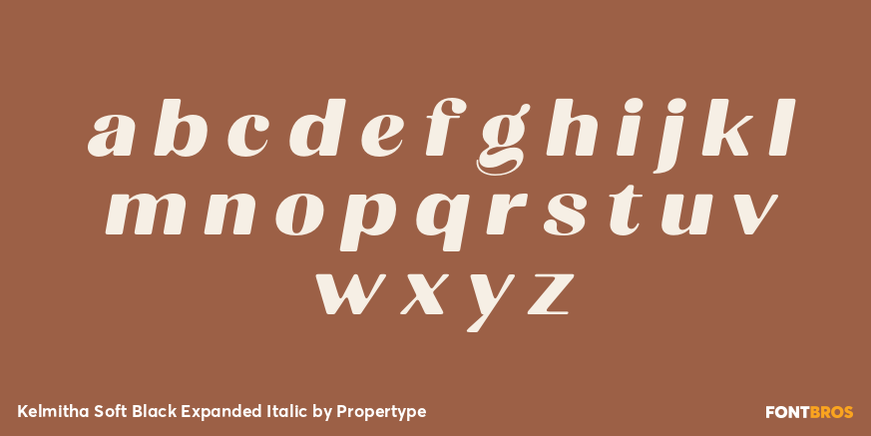 Kelmitha Soft Black Expanded Italic Font Poster #3