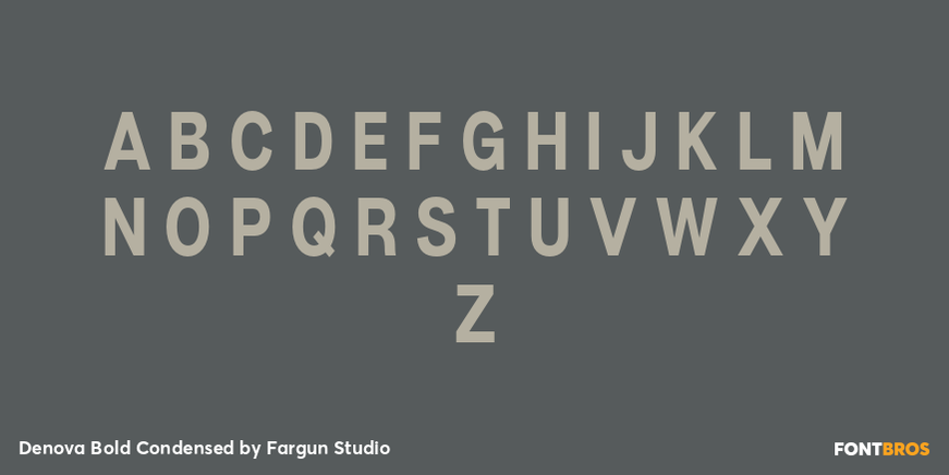 Denova Bold Condensed Font Poster #2