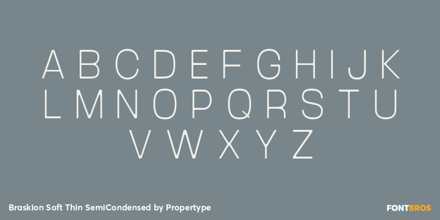 Braskion Soft Thin SemiCondensed Font Poster #2