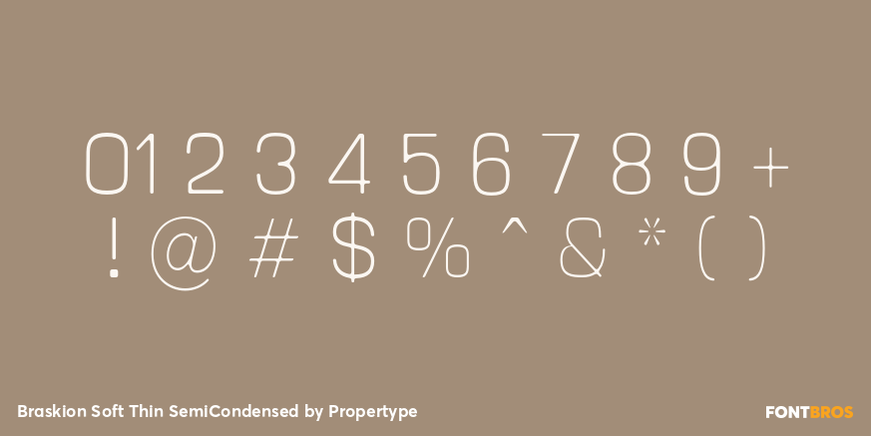 Braskion Soft Thin SemiCondensed Font Poster #4
