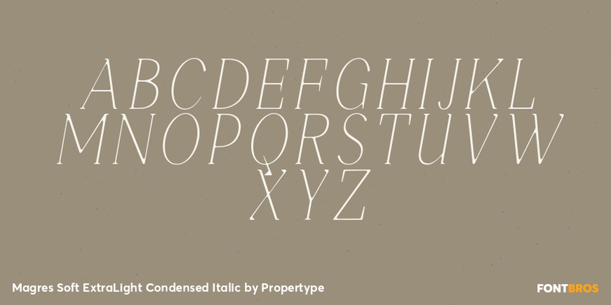 Magres Soft ExtraLight Condensed Italic Font Poster #2