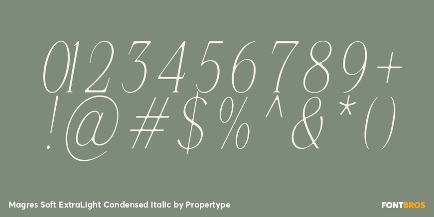 Magres Soft ExtraLight Condensed Italic Font Poster #4