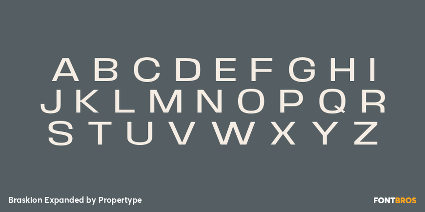 Braskion Expanded Font Poster #2