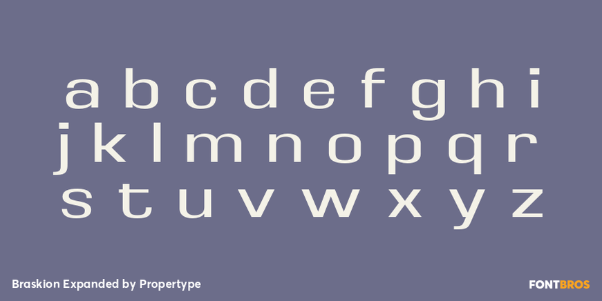 Braskion Expanded Font Poster #3