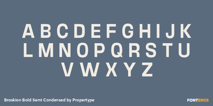 Braskion Bold Semi Condensed Font Poster #2