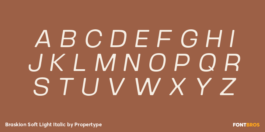Braskion Soft Light Italic Font Poster #2