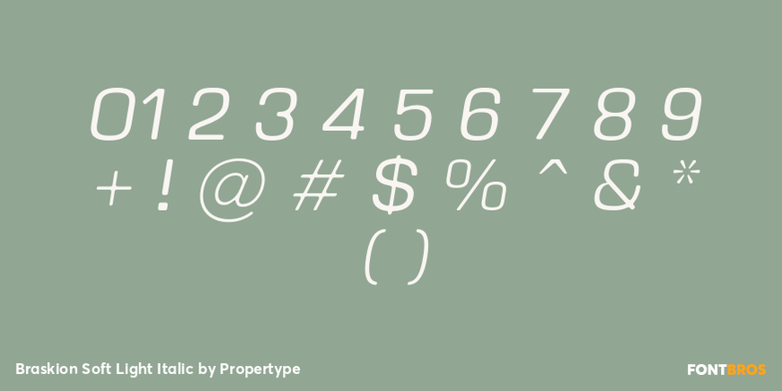 Braskion Soft Light Italic Font Poster #4