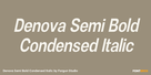 Denova Semi Bold Condensed Italic Thumbnail #1