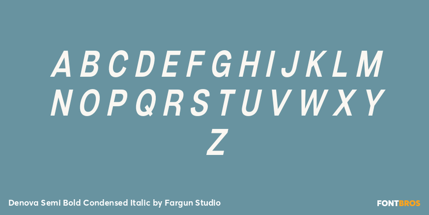 Denova Semi Bold Condensed Italic Font Poster #2