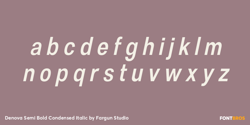 Denova Semi Bold Condensed Italic Font Poster #3
