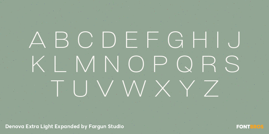 Denova Extra Light Expanded Font Poster #2