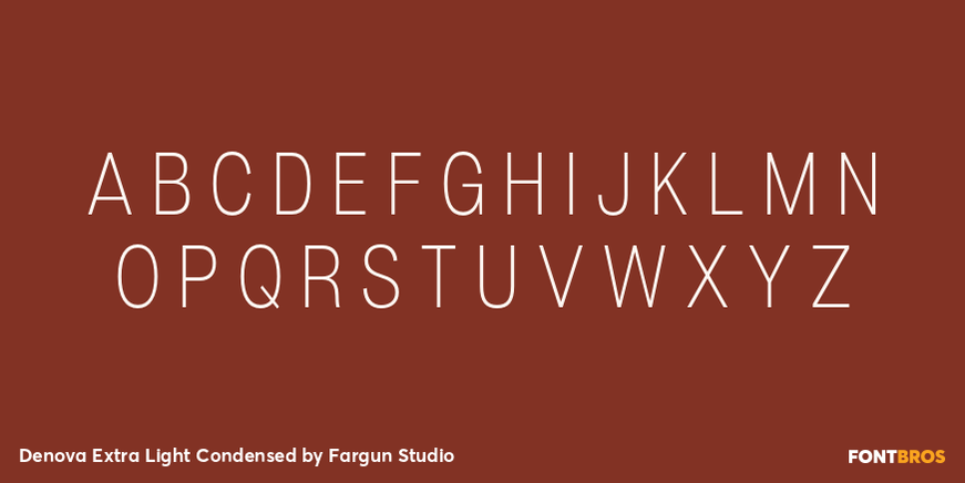 Denova Extra Light Condensed Font Poster #2