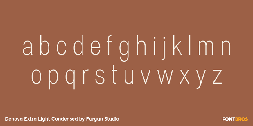 Denova Extra Light Condensed Font Poster #3
