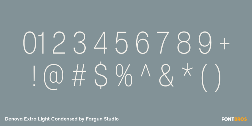Denova Extra Light Condensed Font Poster #4