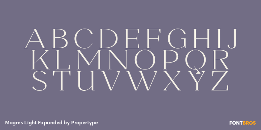 Magres Light Expanded Font Poster #2
