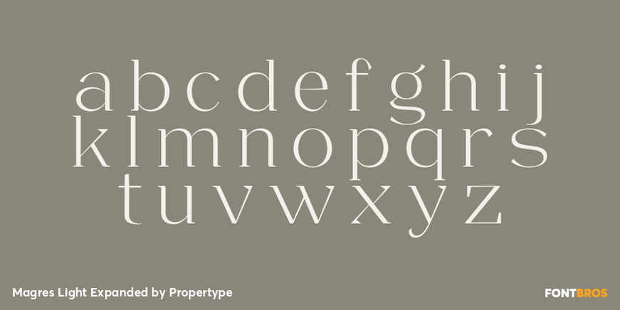 Magres Light Expanded Font Poster #3