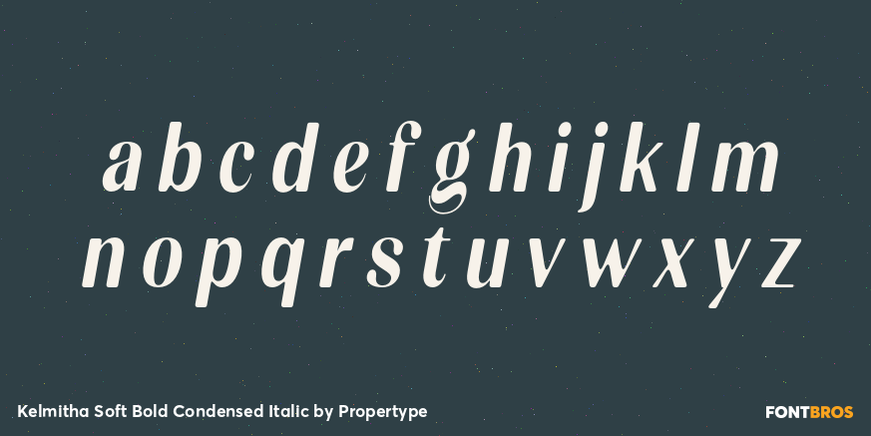 Kelmitha Soft Bold Condensed Italic Font Poster #3