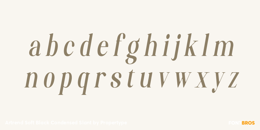 Artrend Soft Black Condensed Slant Font Poster #3