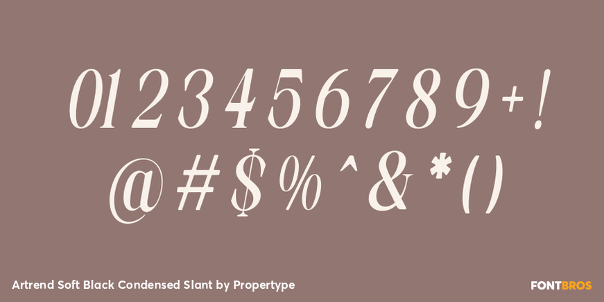 Artrend Soft Black Condensed Slant Font Poster #4