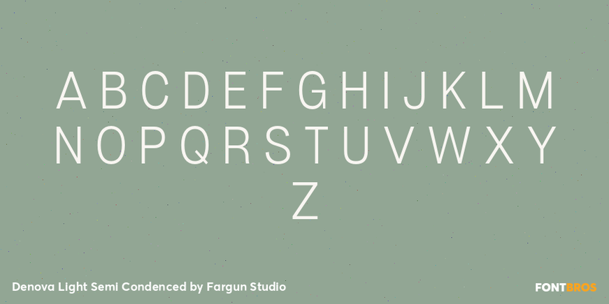 Denova Light Semi Condenced Font Poster #2