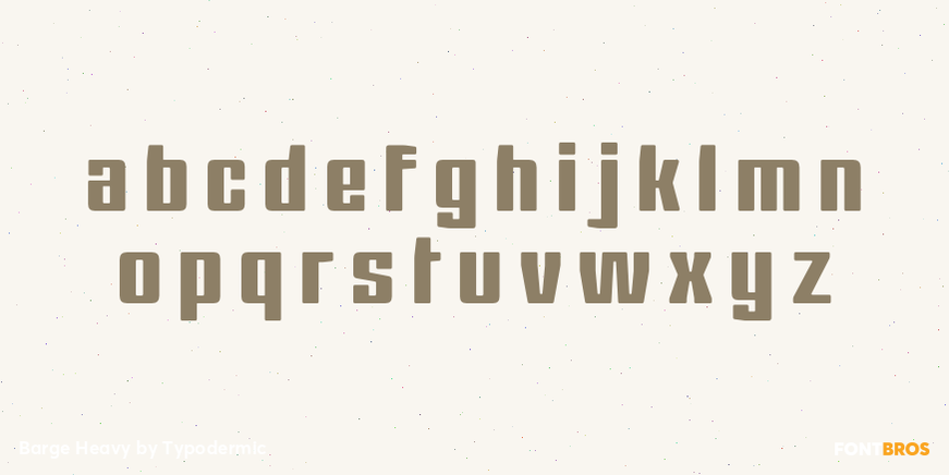 Barge Heavy Font Poster #3