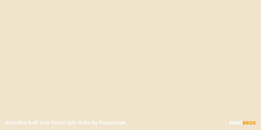 Kelmitha Soft Contrast Extra Light Italic Font Poster #4