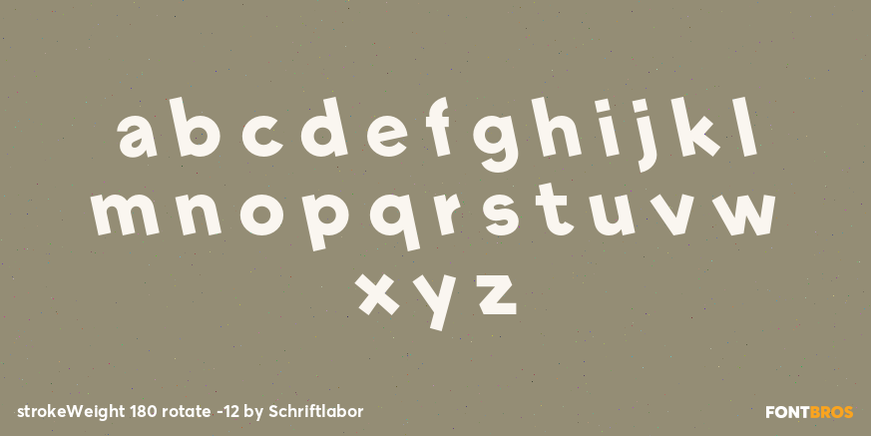 strokeWeight 180 rotate -12 Font Poster #3