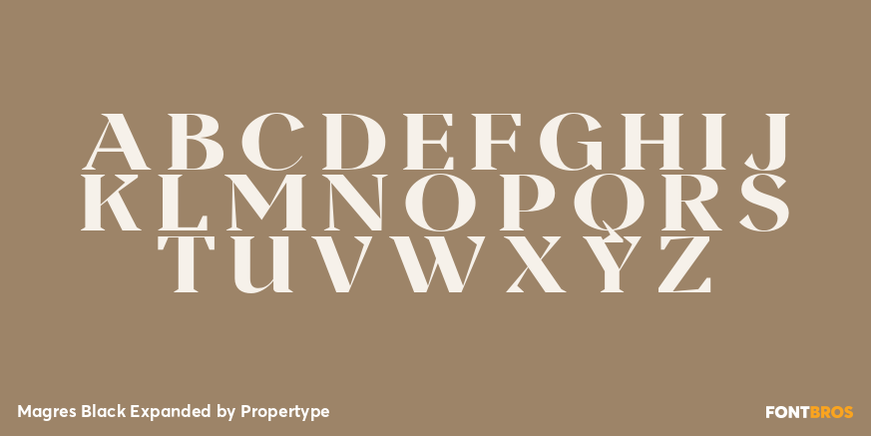 Magres Black Expanded Font Poster #2