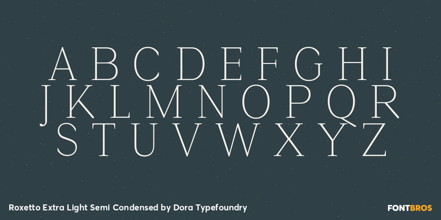 Roxetto Extra Light Semi Condensed Font Poster #2