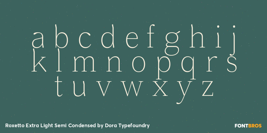 Roxetto Extra Light Semi Condensed Font Poster #3