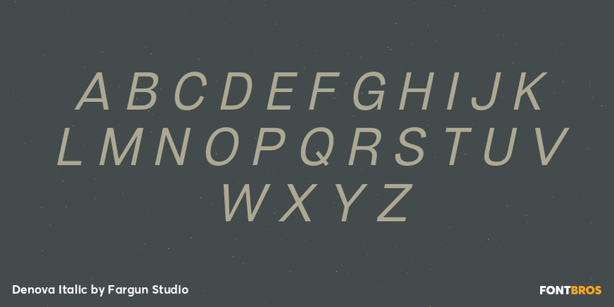 Denova Italic Font Poster #2