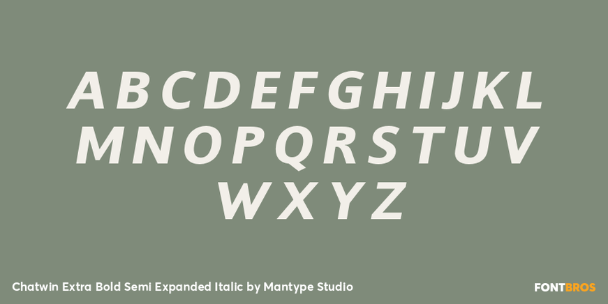 Chatwin Extra Bold Semi Expanded Italic Font Poster #2