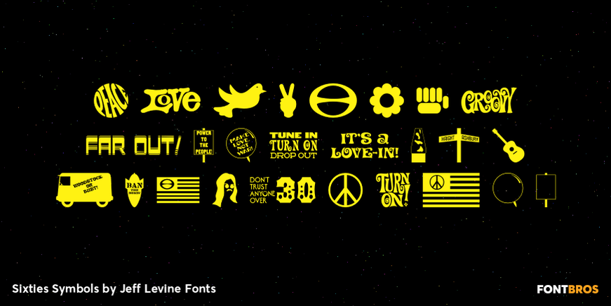 Sixties Symbols Font Poster #3