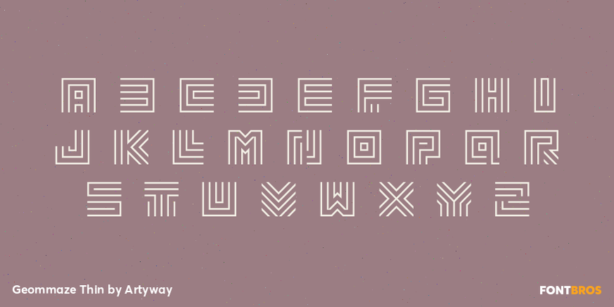 Geommaze Thin Font Poster #2
