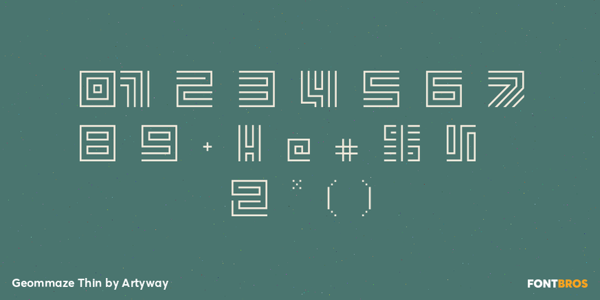 Geommaze Thin Font Poster #4