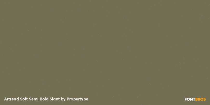 Artrend Soft Semi Bold Slant Font Poster #2