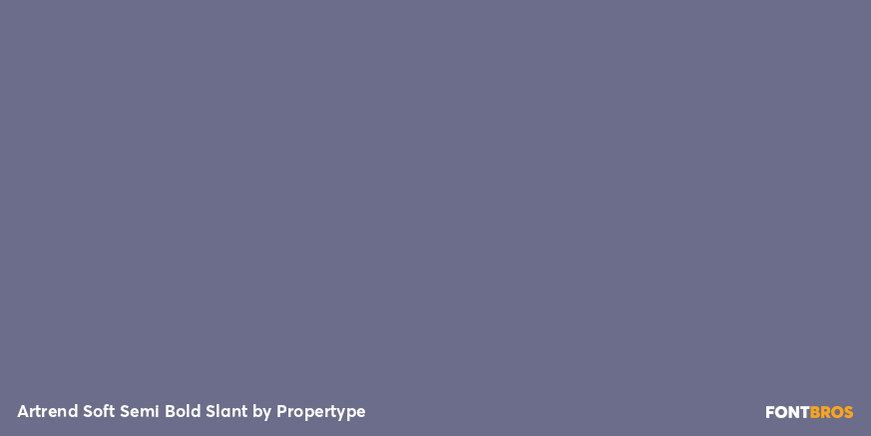 Artrend Soft Semi Bold Slant Font Poster #3